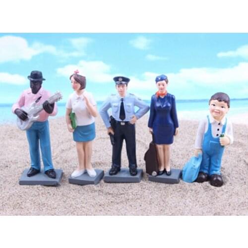 Mental sand sandbox game with Sandplay psychological product playfulBlack singer city female doctor flight attendant 5pcs/set