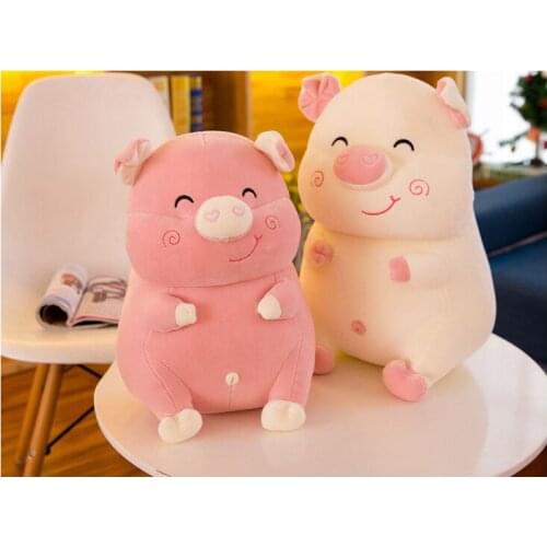 Lovely cartoon pig plush toy large 40cm down cotton soft doll throw pillow toy birthday gift b1006