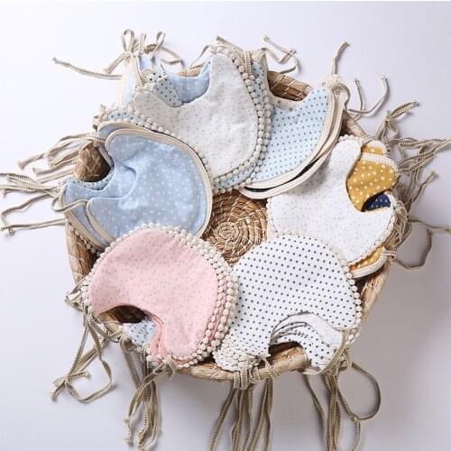 Soft Cotton Baby Bibs Flower Print Lace Ruffle Baby Gilrs Boys Bib Bandana Bibs Kids Infant Toddler Saliva Towel