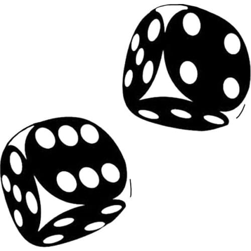 Dawasaru Casino Poker Dice Personalized Car Stickers Waterproof Decals Laptop Truck Motorcycle Auto Accessories PVC,13cm*13cm