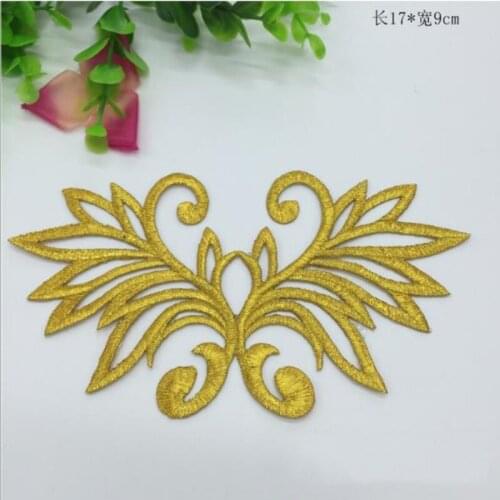 Wholesale 20pcs 17*9CM Embroidered Sewing On Patch Iron-On Patch Stickers For Clothes Sewing Fabric Applique Supplies YH71