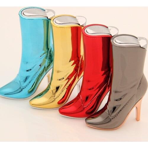 Originality Personality New Peculiar Lighter Inflation Flame High-heeled Shoes Woman Boots Funny Lighter