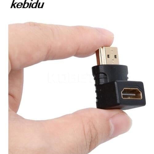 Kebidu male to female Cable Adapter Converter 90 Degree angle for 1080P Smart HDTV for Xbox 360 HDMI-compatible adapter
