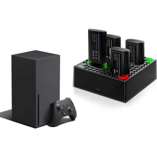 Rechargeable Battery Charger for Series X / One / One X / Series S / Elite with 4 Batteries