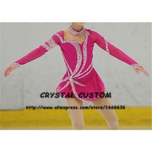 Crystal Custom Figure Skating Dress Girls New Brand Ice Skating Clothes For Competition DR4689