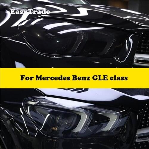 For Mercedes Benz GLE Class W166 V167 2016 2019 TPU Transparent Black Film Car Headlight Protective Film Anti-scratch Sticker