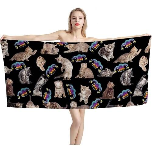 Rectangle Large beach towel for adults Colour Quicksand marble Pattern Microfoam shower Bath towel Swimming cover