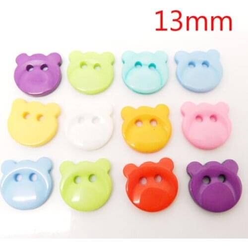 100Pcs Mixed Bears Resin Sewing Buttons For Cloth Flatback Cabochon Scrapbooking Crafts Knopf Bouton Decor Diy Accessories