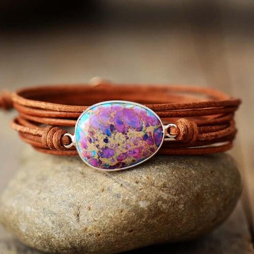 Romantic New Simple Wrap Bracelet Natural Stones Boho Long Friendship Bracelet Unique Handmade Ethnic Bracelets