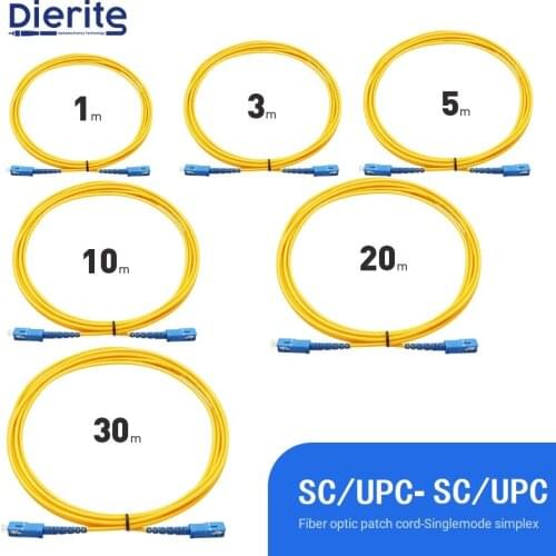 SC UPC to SC UPC Singlemode Fiber Optic Patch Cable SM 2.0mm 9/125um FTTH Fiber Patch Cord Optical Fiber Jumper 3m 5m 10m 30m