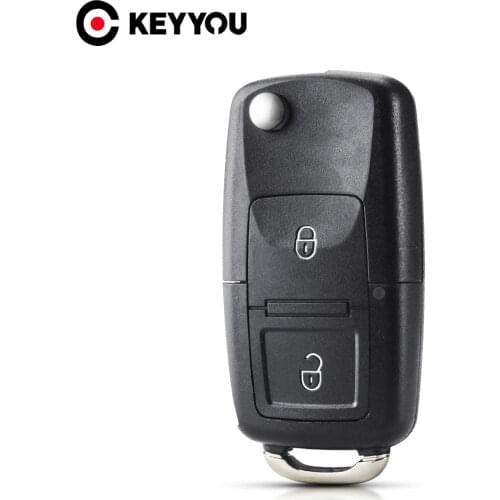 KEYYOU 10pcs/lot 2/3 Buttons Flip Folding Car Key Shell Car Key Case Cover for VW Volkswagen Jetta Golf Passat Beetle Polo Bora