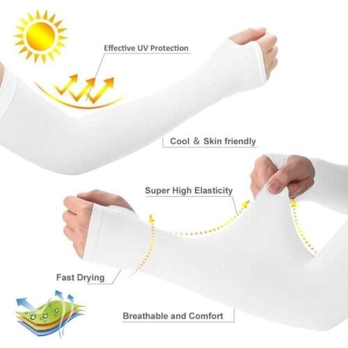 Sunscreen Sleeves Unisex Arm Compression Sleeve Basketball Cycling Arm Summer Cooling Arm Running UV Protection Sunscreen Bands