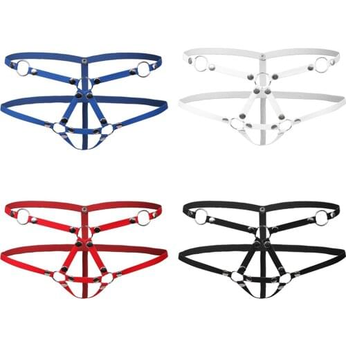 Mens Sexy Rivet Thongs Underwear Bulge G-string Jockstrap T-Back Underpants