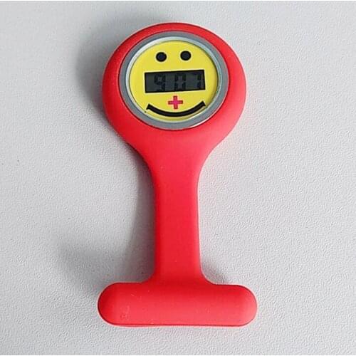 Luminous Medical Lapel Doctor Brooch Pocket Watch Clip-in Smile Nurse Watch New Silicone Digital Nurse Watch Alarm Stopwatch