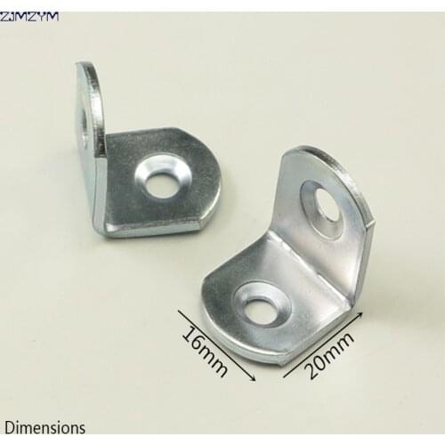 5pcs/set 20x20mm Rack Bracket Angle Bracket Reinforced Right Angle L-Type Corner Code Trumpet Corner Code