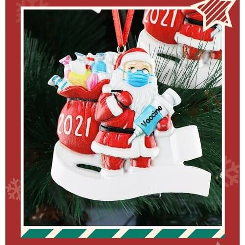 Santa Snowman Christmas Tree Ornaments xmas decorations Lightweight Resin Hanging Charm Tree Pendants New Year 2022 Gift