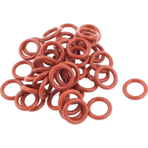 Uxcell 50 Pcs 12mm x 8mm x 2mm Rubber O Ring Oil Seal Gasket Replacement Red