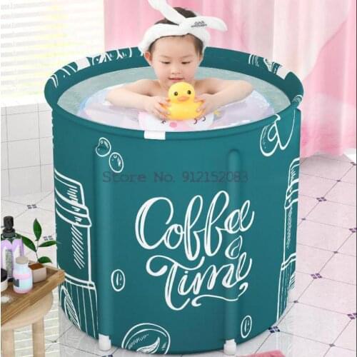 Bath Bucket Adult Folding Household Bath Bucket Whole Body Bathtub Heating Childrens Bidet Bath Bucket Artifact