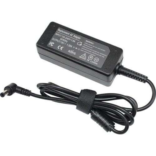 19V 1.58A Laptop Charger for Toshiba Mini Notebook NB200 NB250 NB300 NB305 NB500 NB520 AC DC Power Adapter Charger 5.5x2.5mm
