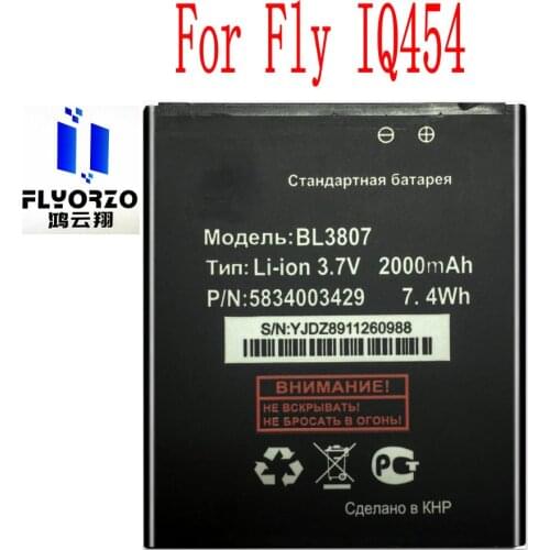 100% New New High Quality 2000mAh BL3807 Battery For Fly IQ454 Mobile Phone