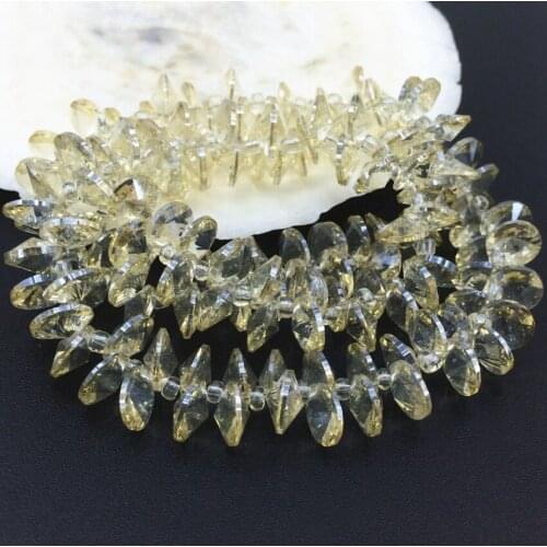 140pcs light champagne bicone shape 4*8mm crystal glass loose spacers beads for jewelry making diy findings accessories B2872