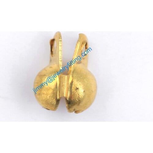 2013 jewelry findings Double Cup bead Tips Chain ends for 2.4mm beads chain shipping free