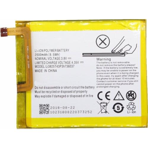 Ciszean 1x 2500mAh Li3825T43P3h736037 Battery For ZTE BV0720 / For ZTE Blade A2 / For ZTE Blade V7 Lite Dual SIM Batterie