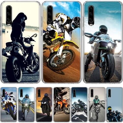 Moto Cross motorcycle sports Cover Phone Case for Huawei P40 P30 P20 Mate 30 20 10 Pro P10 Lite P Smart Z + 2019 Coque Shell Cap