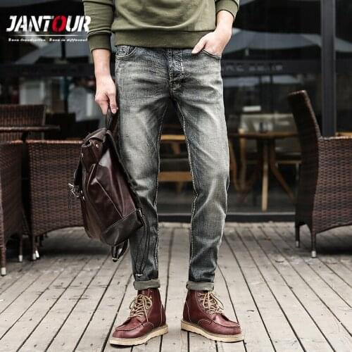 Brand Men Clothing Jeans Mens 2021 New Stretch Denim Jeans Man Casual Slim Jean Ripped Pencil Pants Male Trousers Size 36 38