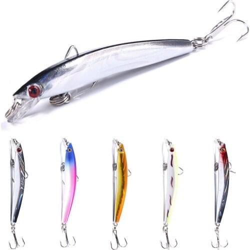 HENGJIA 100PCS Diving Minnow Fishing Lures 5g 80mm Artificial Bait Hard Fishing Lure Set Wobbler Bait with #6 Hooks for Pesca
