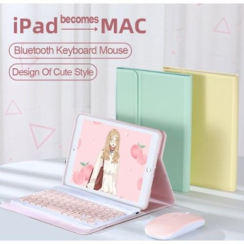 Colorful Keyboard Mouse Case For iPad Pro 9.7 10.5 11 Air 2 3 10.2 2019 2018 2020 5th 6th 7th mini 4/5 7.9 Cover Keypad mouse