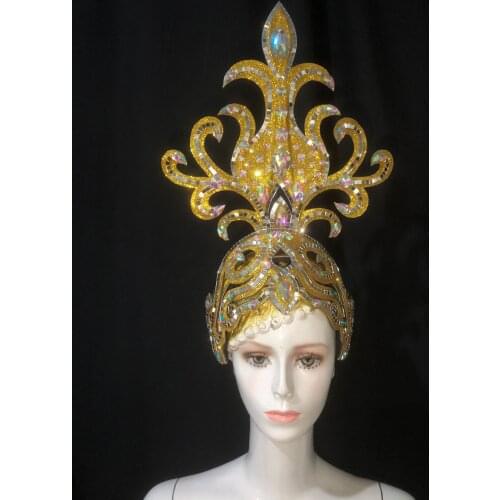 FASHIONABLE AND EXQUISITE HEADDRESS FEATHERS SAMBA DANCE CARNIVAL HALLOWEEN PARTY LATIN DANCE BAR PERFORMANCE HAT MASQUERADE