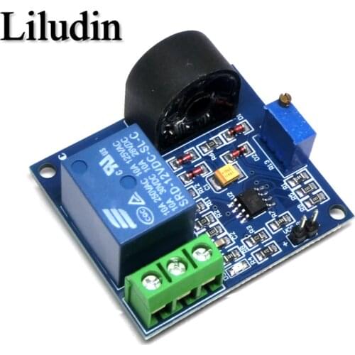 AC Current Detection Sensor Module 5V 12V 24V Relay Protection Module 5A Over-Current Overcurrent Protection Switch Output