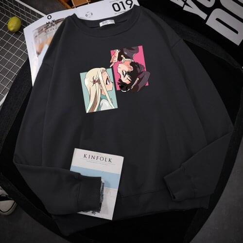 Jibaku Shounen Hanako kun Print Clothes Mens Fashion Hip Hop Print Hoodies Crewneck Loose Streetwear Cartoons Fleece Hoody Men