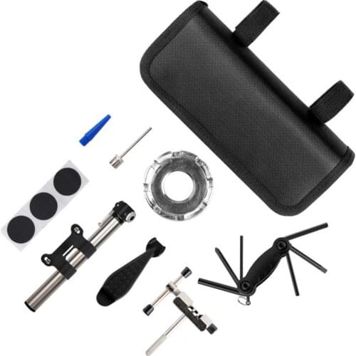Bicycle Repair Kit Portable Multifunctional Steel with Storage Bag Cycling Tire Repair Tools for Outdoor Sport Bicycle Repair Ki