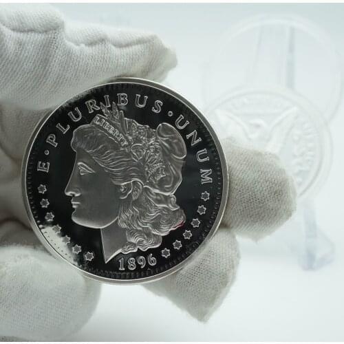 Nonmagnetic 1pcs/lot 1 oz Morgan Eagle Silver Plated Souvenir coin Free shipping