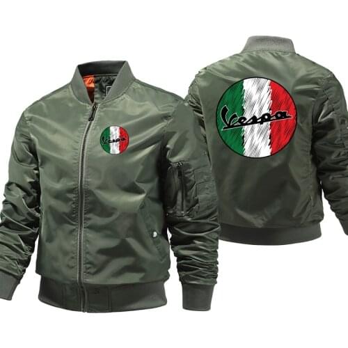 New Military Jacket Mens Vespa Motorcycle Ma1 Aviator Pilot Air Man Jacket Thick Bomber Winter Windbreaker Coats Plus Size