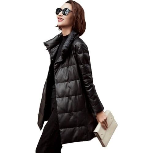 300% Real Sheepskin Coat Female Genuine Leather Down Jacket 2020 Winter Jacket Women Korean Long Coats Chaqueta Mujer My