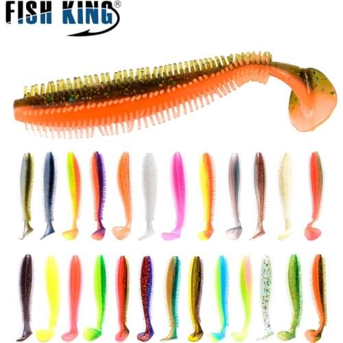 Fishking Hedgehog Spiky Shad 90mm 120mm Fishing Soft Lure Cylindrical Shad Baits Sea Cucumber Paddle Grub Worm Silicone Wobbler