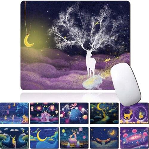 Print Pattern PU Leather Mouse Pad Waterproof Soft Mouse-pad Suitable for Home Office Laptop