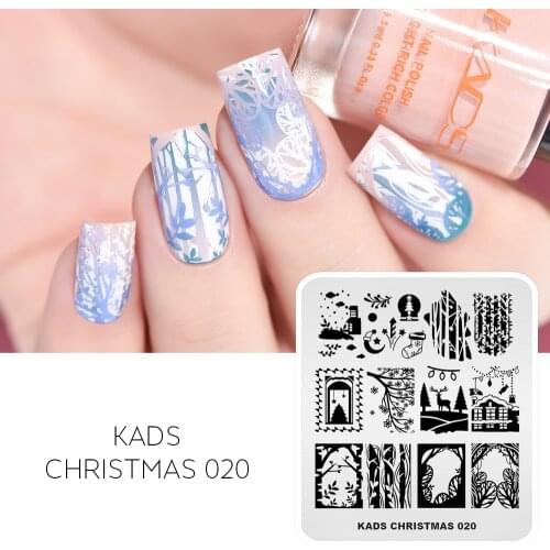 Nail Stamping Plates Christmas Nail Art Stamp Templates Christmas tree Elk Crystal ball Stencils Manicure Gel Polish Mold Tools
