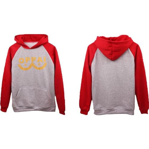 Anime Costumes One Punch-man Hoodie Sweatshirt For Mens Boys Saitama Oppai Genos Clothes Hat Hooded Pullover Cosplay Tops Suit