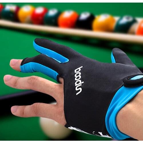 Billiards Three Finger Gloves Lycra Anti Skid Glove Snooker Billiard Cue Glove Embroidery Gloves Accessory For Unisex 5 Colors