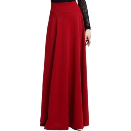 High Waist Party Maxi Female Skirts New Style Womens 2017 Hot Sale Ladies Long Skirt S-4XL 5XL