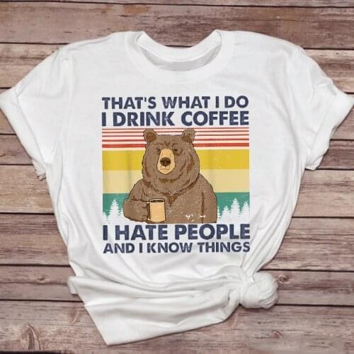 Women T-shirts Striped Cartoon Bear Funny Fashion Clothing Casual Trend Tshirt Female 90s Top Lady Print Graphic Tee T-Shirt