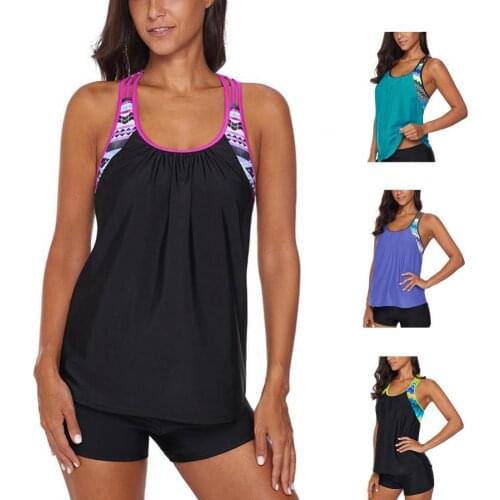 Sea Plus Size Swimwear Women Swimmig Top U-neck Padded Beachwear Mid Waist Sleeveless Swimsuit Vest for Swimming Pool XXL