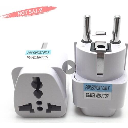 1PC Universal EU Plug Adapter 250V International AU UK US To EU Euro KR AC Travel Adapter Electrical Plug Converter Power Socket