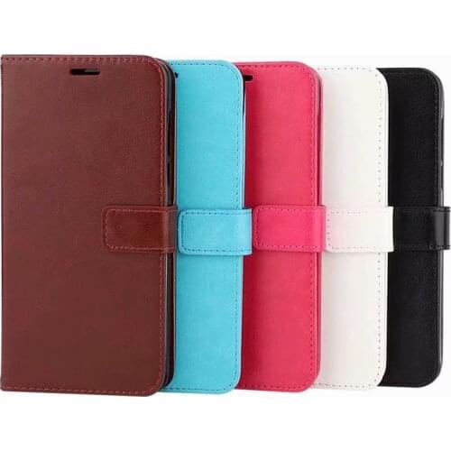 10pcs/lot Crazy Horse Leather Wallet Case For oppo Reaime 2 pro K1 Y83 pro R17 plus Nex R19 Y85 V9 Y75s X23 A7