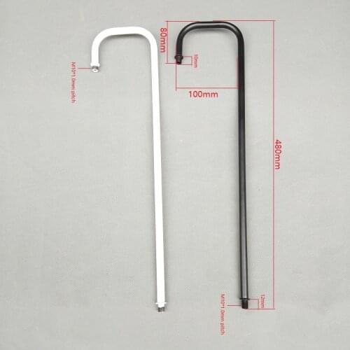 2pcs/lot both ends M10*1.0pitch outer thread steering head pipe connecting pipe elbow pipe table lamp DIY lighting accessories