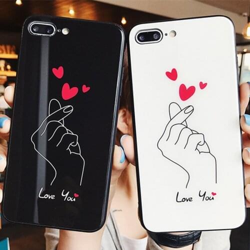 For OPPO A59 A39 A57 A1 A73 A79 A83 Case Love you Pattern Hard Tempered glass soft Silicone Cover For OPPO A7X A77 A37 A33 Lite